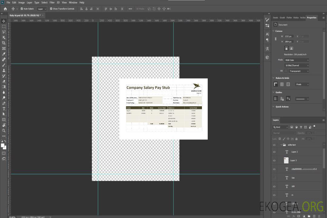 Modèle de talon de paie de salaire d'entreprise template